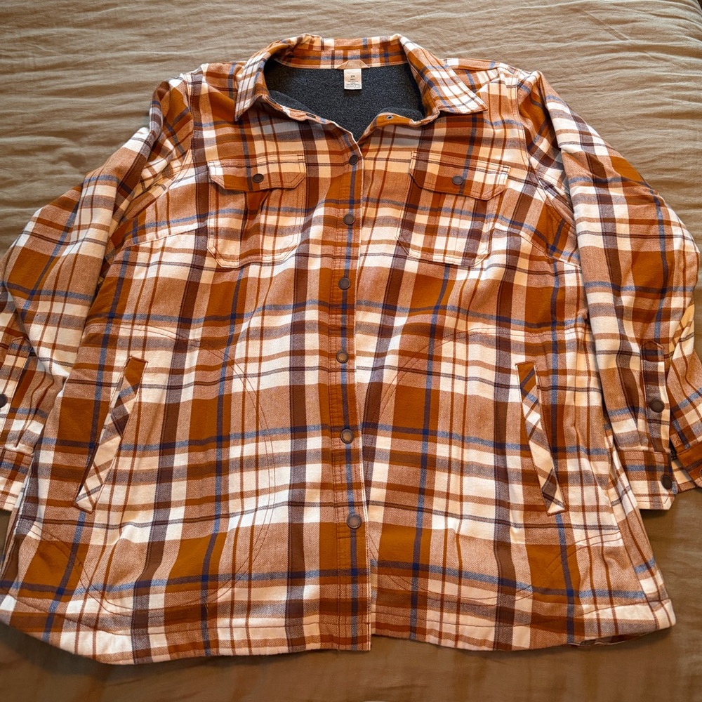 Womens Duluth Trading Fleece lined Flannel Size 2X NWOT